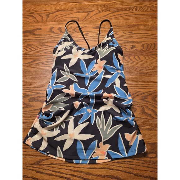 Nani Swimwear Other - Nani Swimwear Raven V-Neck Tankini Top Womens Size Medium Floral Ruched